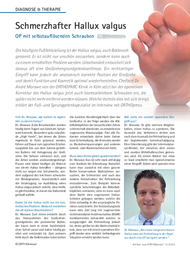 Schmerzhafter Hallux valgus